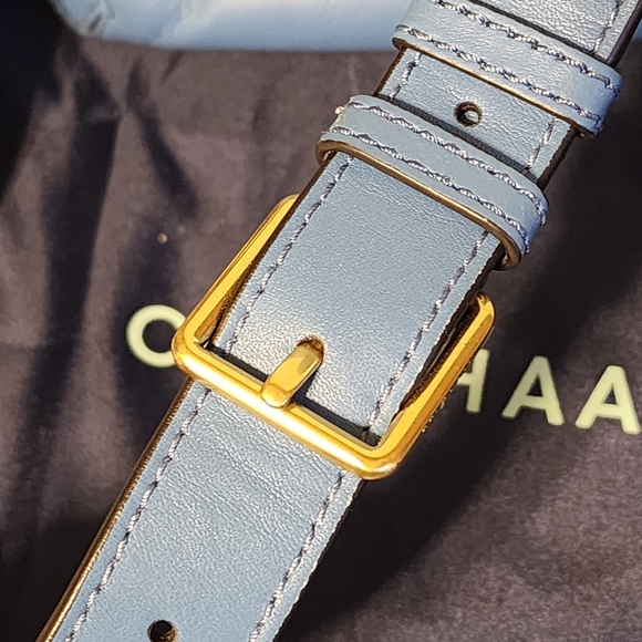 Cole Haan blue leather shoulder bag - Picture 3 of 5